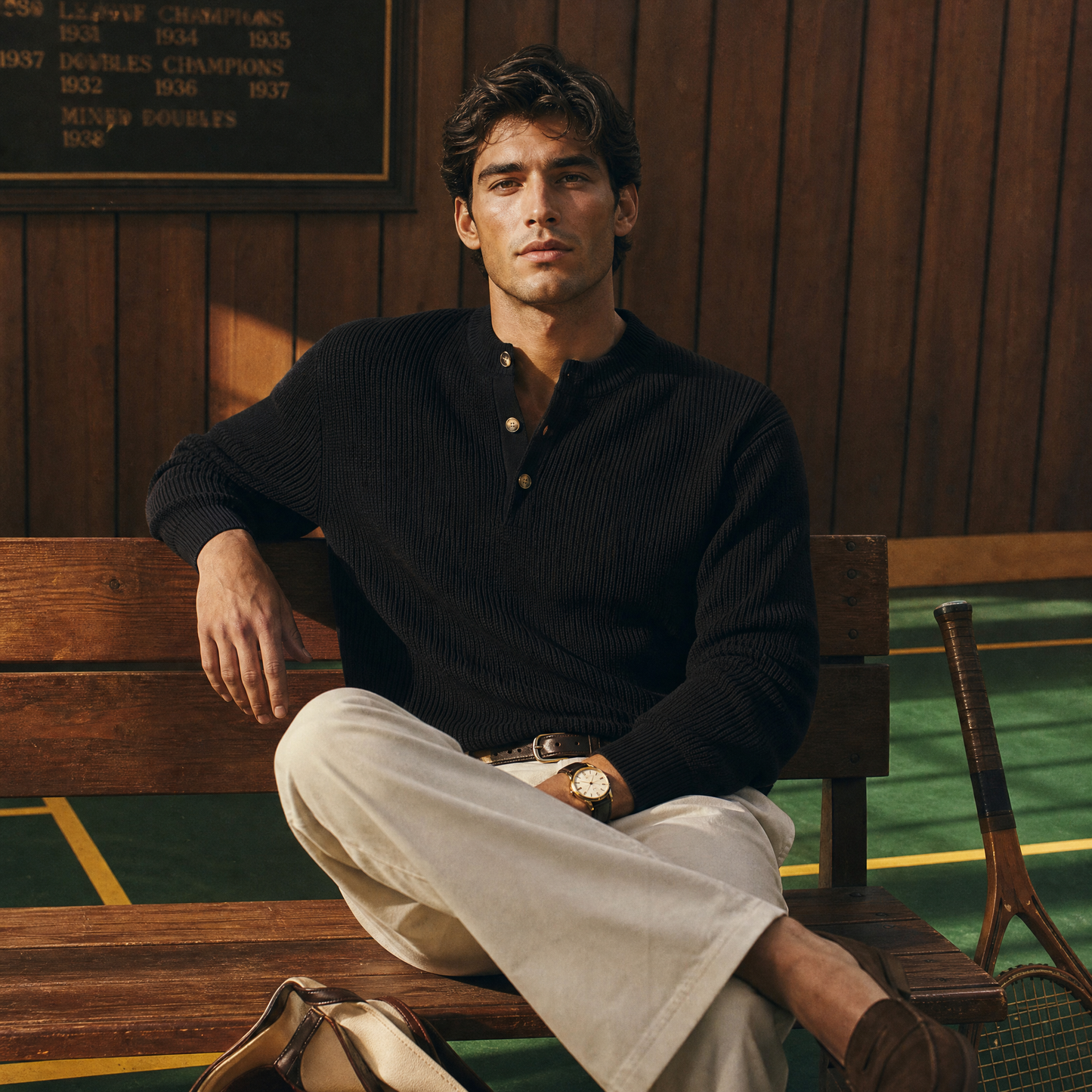 PRIMUS - Henley-Strickpullover