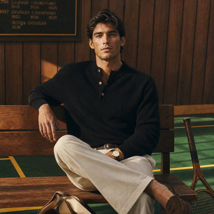 PRIMUS - Henley-Strickpullover