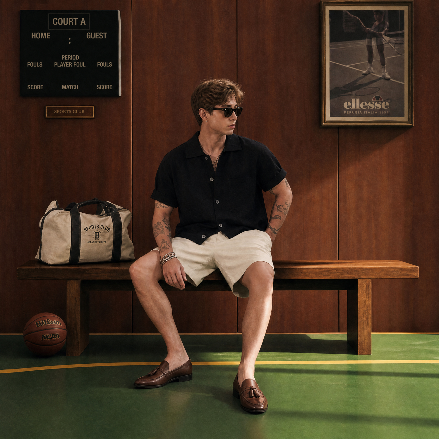 AESTAS Leinen-Shorts
